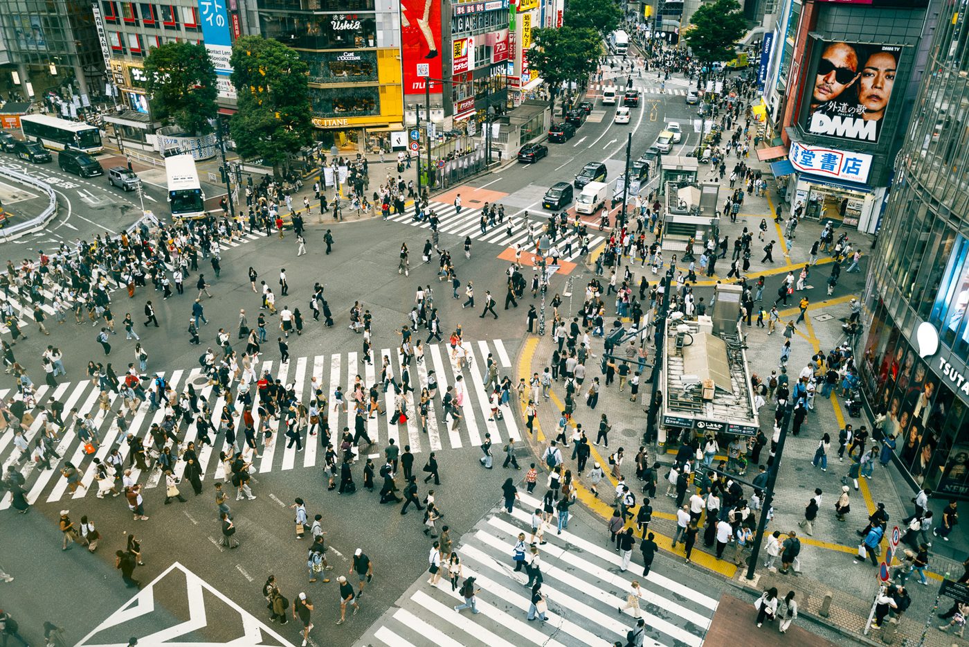 Shibuya Crossing, vu du 5e étage du MAGNET